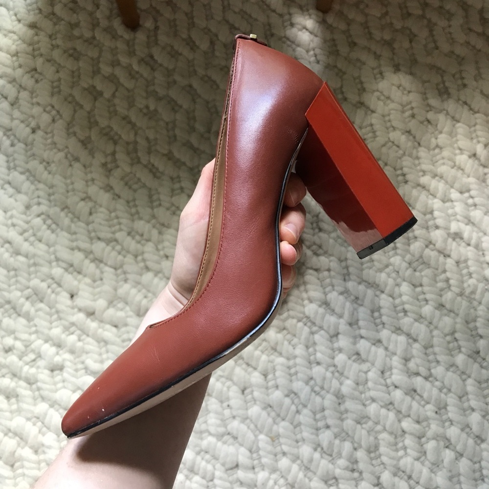 Calvin Klein Block Heel Pumps EUC